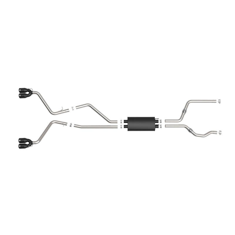aFe MACH Force-Xp 2.5in. 304 SS C/B Exhaust 20-21 Ford Explorer V6-3.0L - Black Tip-SR1 Performance