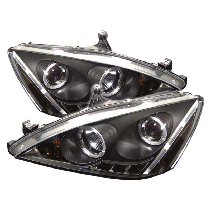 Spyder Honda Accord 03-07 Projector Headlights LED Halo Amber Reflctr LED Blk PRO-YD-HA03-AM-BK-SR1 Performance