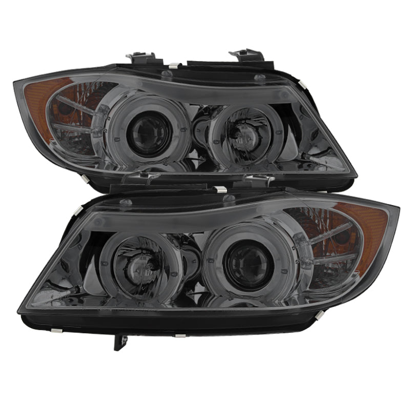 Spyder BMW E90 3-Series 06-08 (4 dr) Proj LED Halo Amber Reflctr Rplc Bulb Smke PRO-YD-BMWE9005-AM-S-SR1 Performance