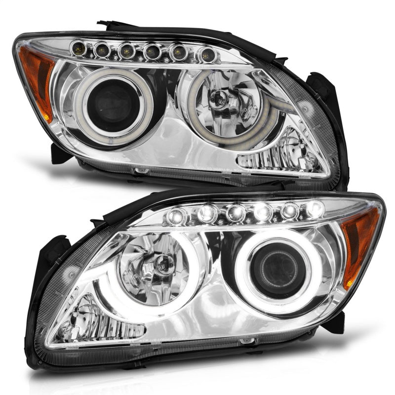 ANZO 2005-2010 Scion Tc Projector Headlights w/ Halo Chrome (CCFL)-SR1 Performance