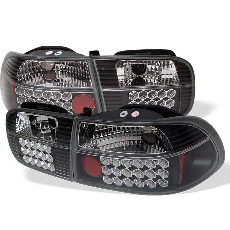 Spyder Honda Civic 92-95 2/4DR LED Tail Lights Black ALT-YD-HC92-24D-LED-BK-SR1 Performance
