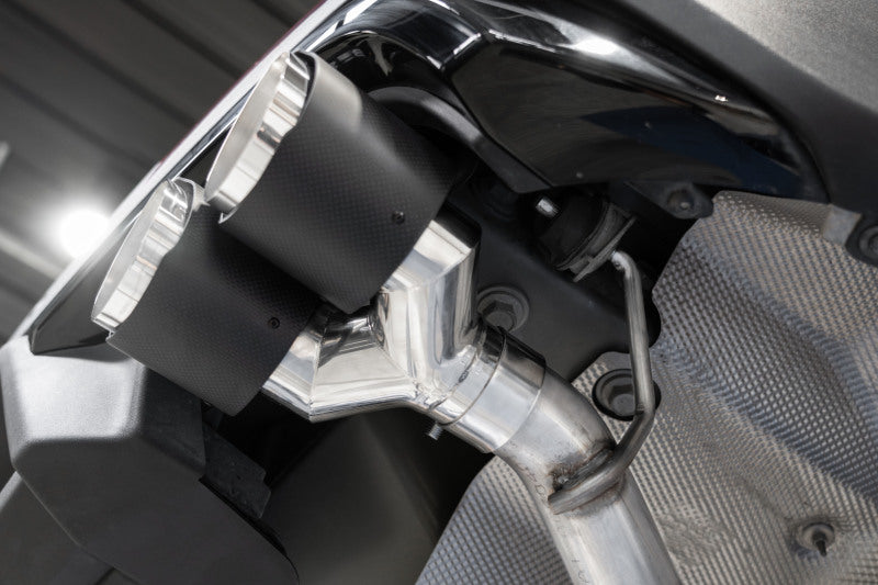 MBRP 20-21 Ford Explorer ST 3.0L EcoBoost Dual Rear Exit Axle Back w/ Quad Carbon Fiber Tips - T304-SR1 Performance
