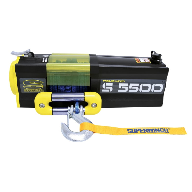 Superwinch 5500 LBS 12V DC 1/4in x 60ft Synthetic Rope S5500 Winch-SR1 Performance