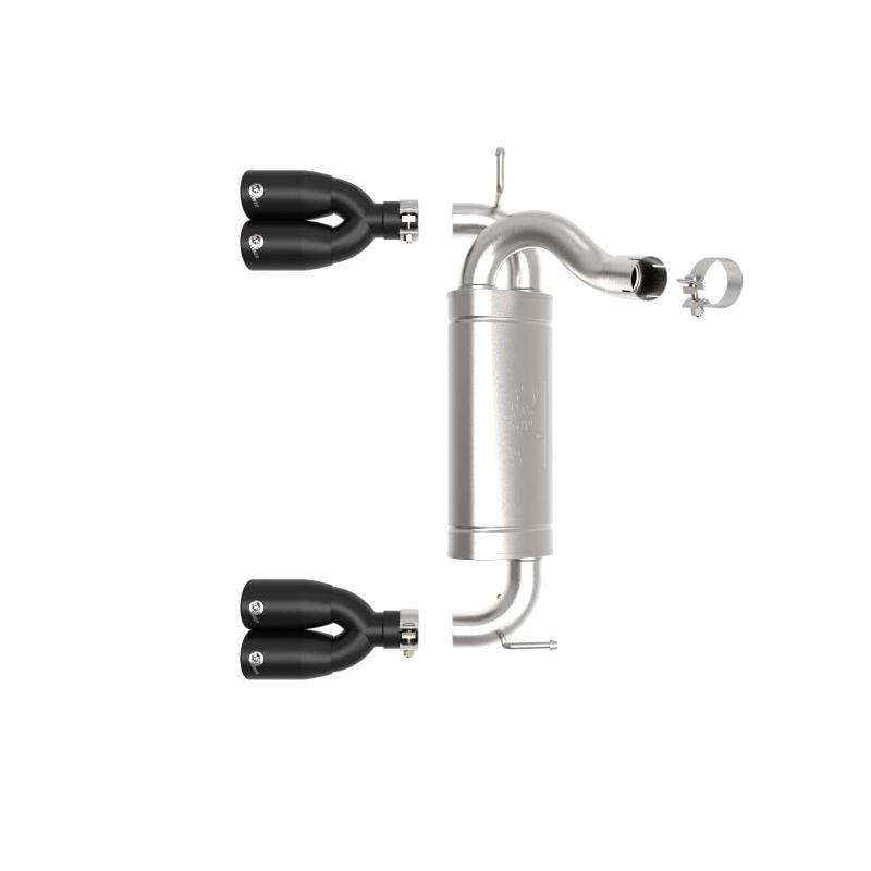 aFe Rebel Series 2.5in 409 SS Axle-Back Exhaust System Black 07-18 Jeep Wrangler (JK) V6-3.6L/3.8L-SR1 Performance