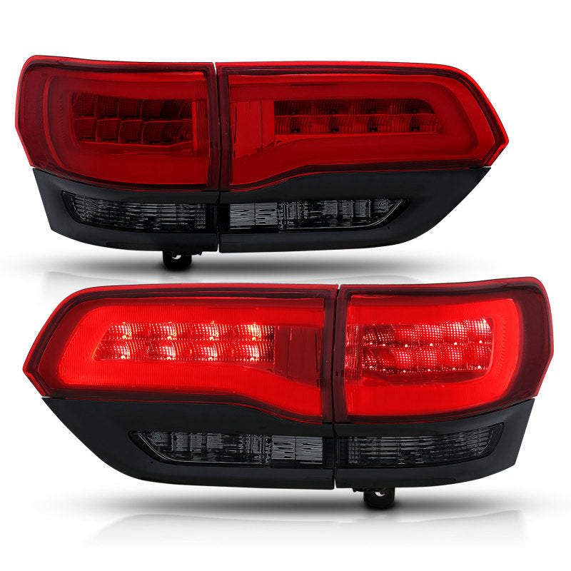 ANZO 2014-2016 Jeep Grand Cherokee LED Taillights Red/Smoke-SR1 Performance