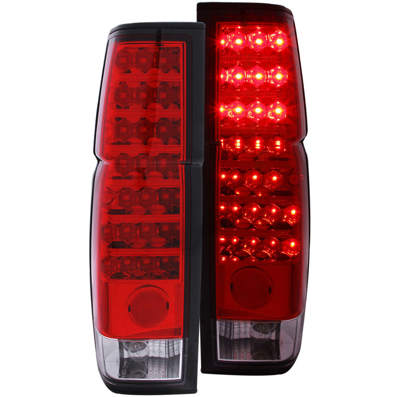 ANZO 1986-1997 Nissan Hardbody LED Taillights Red/Clear-SR1 Performance
