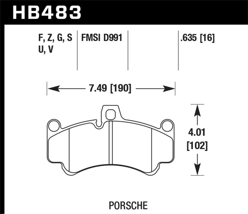 Hawk 08 Porsche 911 Targa 4/4S/03-05 911 GT2/04-08 GT3/07-08 Turbo DTC-70 Race Front Brake Pads-SR1 Performance