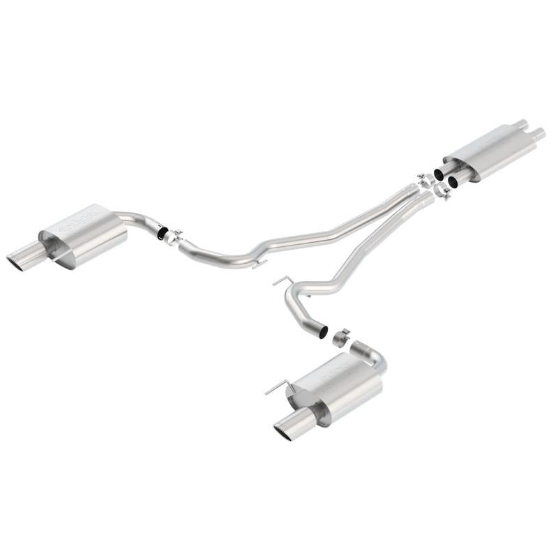 Borla Touring Cat-Back 15 Ford Mustang GT 5.0L V8 MT/AT 2.5in pipe 4in tip-SR1 Performance