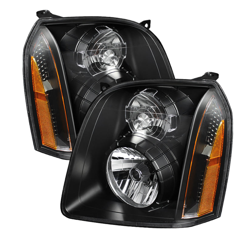 Xtune GMC Yukon Denali 07-14 Crystal Headlights Black HD-JH-GYD07-AM-BK-SR1 Performance