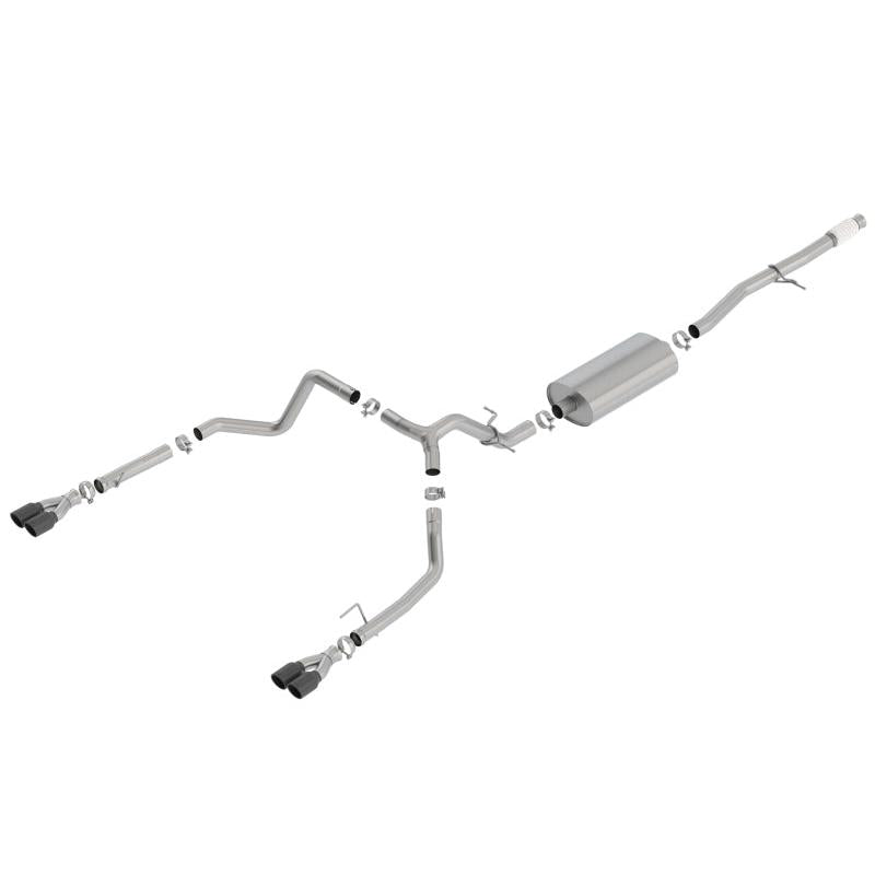 Borla 2019 Chevy Silverado 1500 5.3L V8 CC SB 147.4in WB Touring Cat-Back w/ Quad BC Round Tips-SR1 Performance