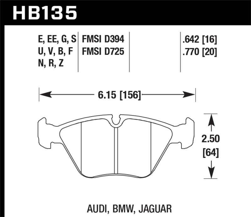 Hawk 95-02 BMW M3/91-93 M5 Front HPS Brake Pads-SR1 Performance