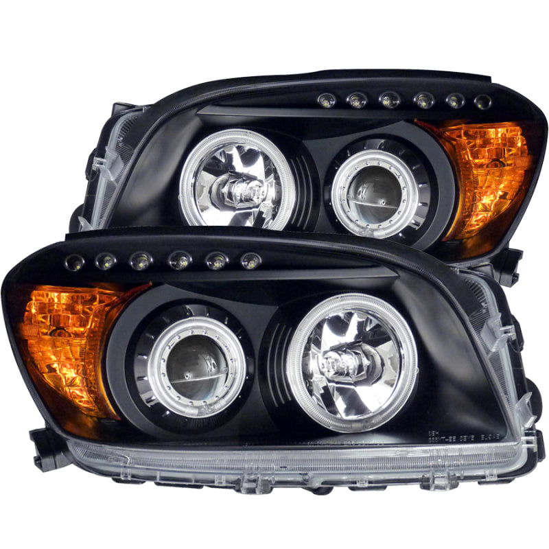 ANZO 2006-2008 Toyota Rav4 Projector Headlights w/ Halo Black-SR1 Performance