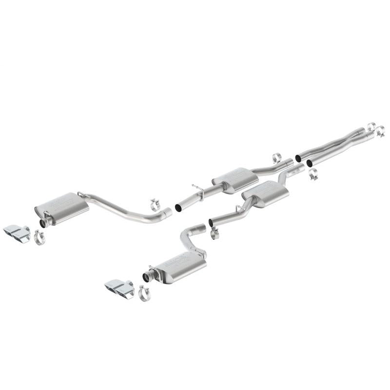 Borla 15-16 Dodge Challenger R/T 5.7L Dual Rectangle Angle Cut Dual Split Rear Exit ATAK Exhaust-SR1 Performance