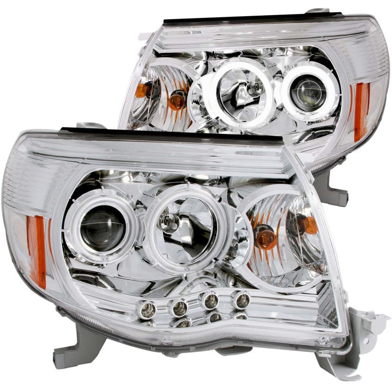 ANZO 2005-2011 Toyota Tacoma Projector Headlights w/ Halos Chrome-SR1 Performance