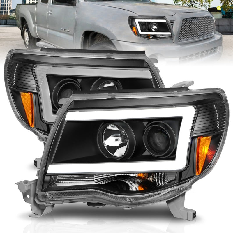 ANZO 05-09 Toyota Tacoma Projector Light Bar Style Headlights w/ C Light Bar-SR1 Performance