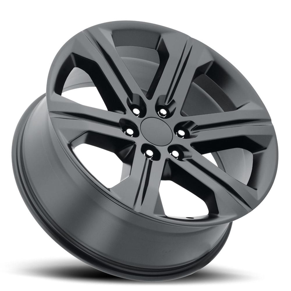 FR 47 – GMC SIERRA REPLICA WHEELS-Satin Black 22x9 6x5.5 + 24 HB 78.1