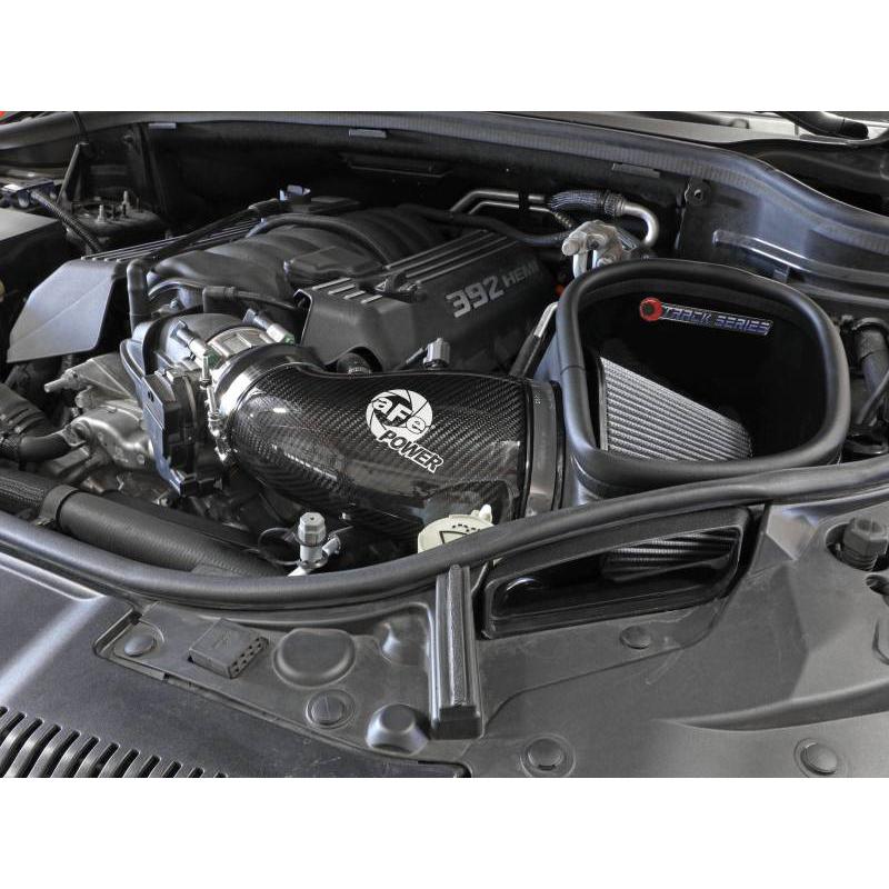 aFe 12-21 Jeep Grand Cherokee 6.4L Track Series Carbon Fiber Cold Air Intake w/Pro Dry S Filter-SR1 Performance
