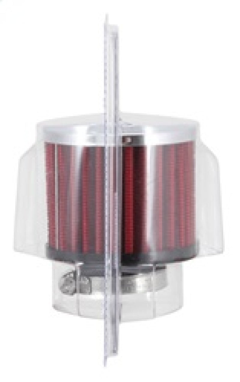 K&N 1.375 inch ID 3 inch OD 2.5 inch H Clamp On Crankcase Vent Filter-SR1 Performance