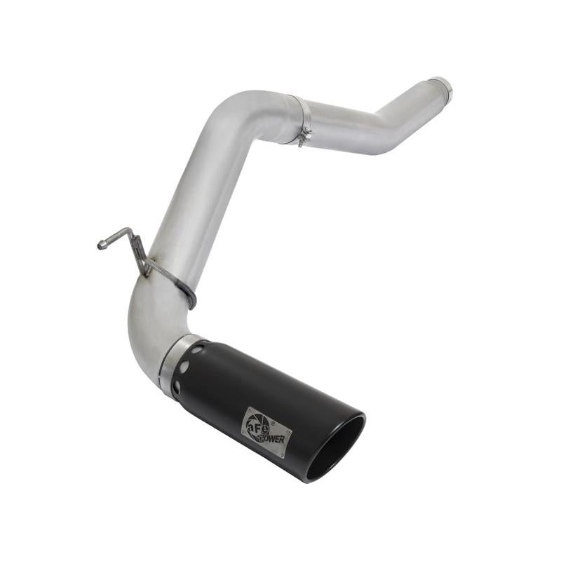 aFe Atlas Exhaust 5in DPF-Back Al Steel 2016 Nissan Titan XD V8-5.0L Black Tip-SR1 Performance