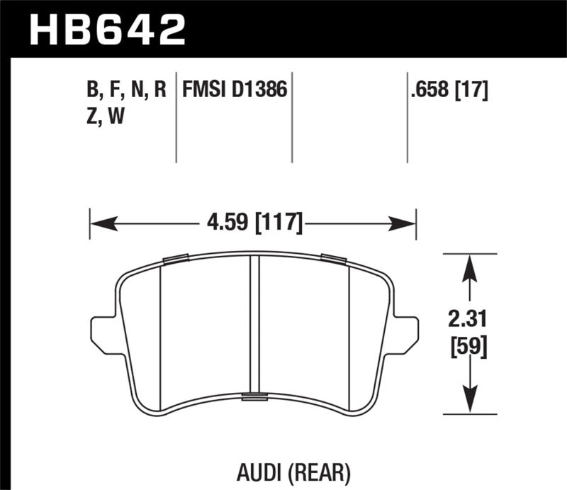 Hawk 09-10 Audi A4/A4 Quattro/A5 Quattro/Q5/S5 / 10 S4 HPS Street Rear Brake Pads-SR1 Performance