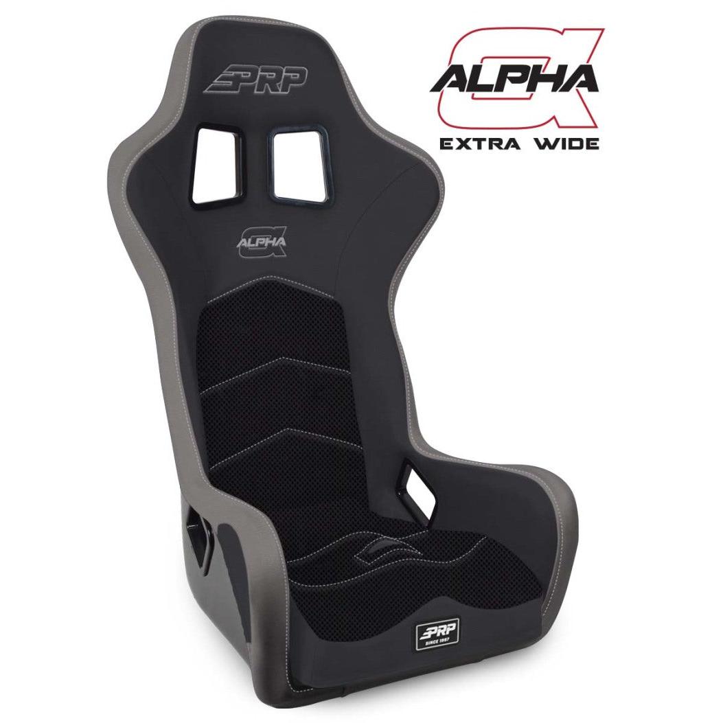 PRP Alpha Composite Seat/Extra Wide- Black/Grey-SR1 Performance