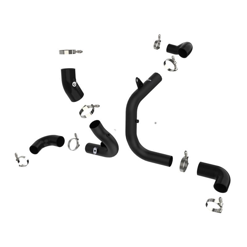 aFe BladeRunner 15-20 VW GTI (MKVII) L4-2.0L (t) Aluminum Hot and Cold Charge Pipe Kit Black-SR1 Performance