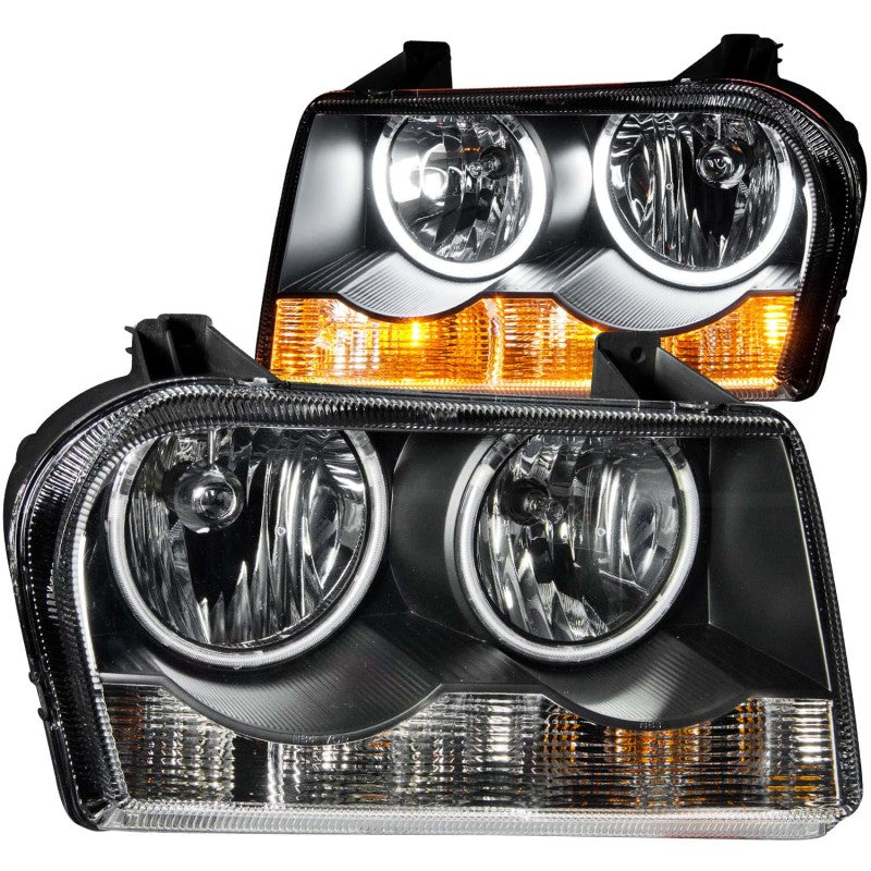 ANZO 2005-2010 Chrysler 300 Crystal Headlights w/ Halo Black (CCFL)-SR1 Performance
