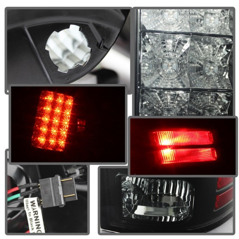 Spyder Dodge Ram 1500 09-14 LED Tail Lights Incandescent- Blk Smke ALT-YD-DRAM09-LED-BSM-SR1 Performance