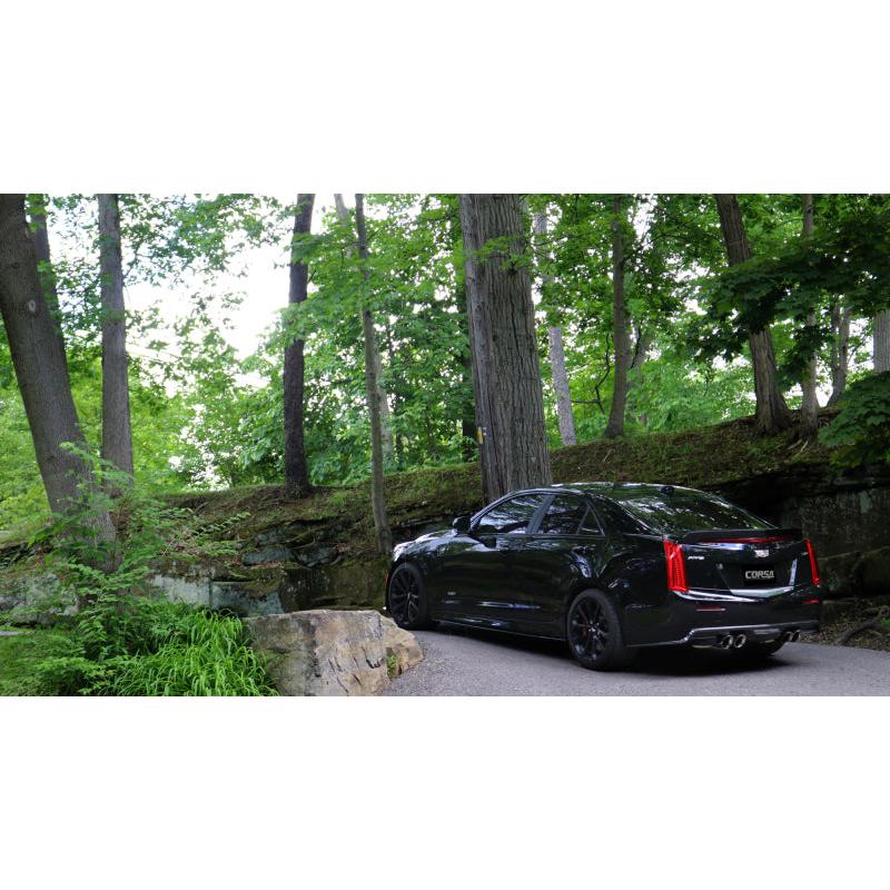 Corsa 2016-2019 Cadillac ATS-V 3.6T 4in Polished Sport Axle-Back Exhaust-SR1 Performance