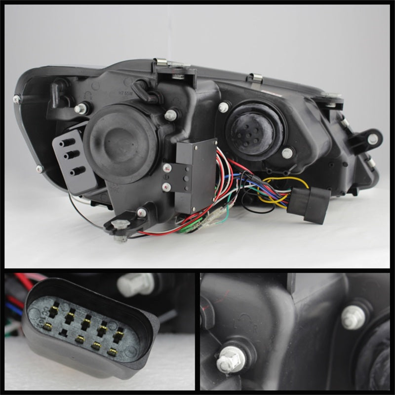 Spyder Volkswagen Jetta 11-14 Projector Headlights Halogen Light Tube DRL Blk PRO-YD-VJ11-LTDRL-BK-SR1 Performance