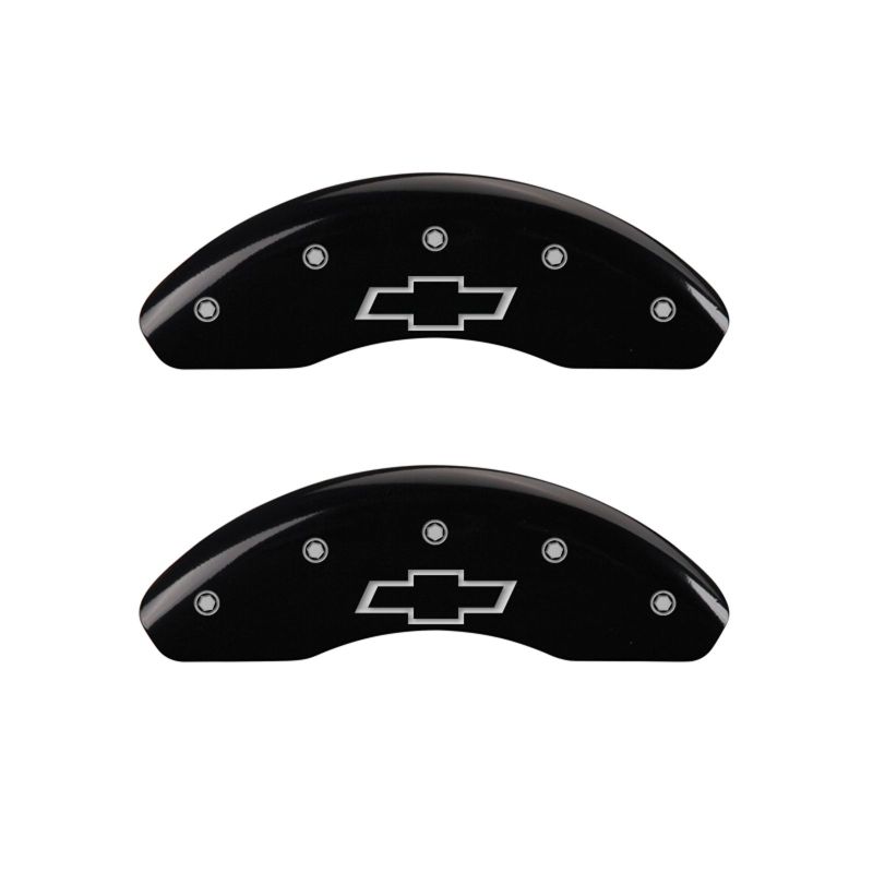 MGP 4 Caliper Covers Engraved Front & Rear Gen 5/SS Black finish silver-SR1 Performance