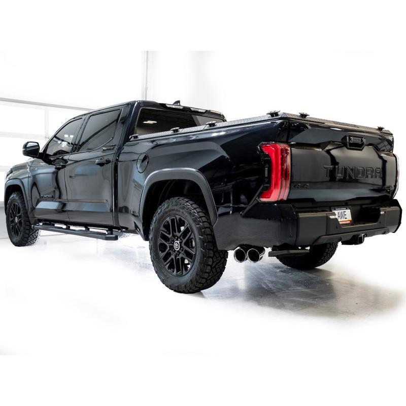 AWE 0FG Exhaust for 3rd Gen Toyota Tundra - Dual Chrome Silver Tips-SR1 Performance