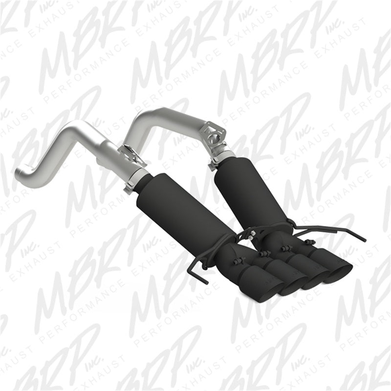 MBRP 14-19 Chevy Corvette V8 6.2L 3in Black Dual Cat Back w/ 4in Quad Dual Wall Tips-SR1 Performance