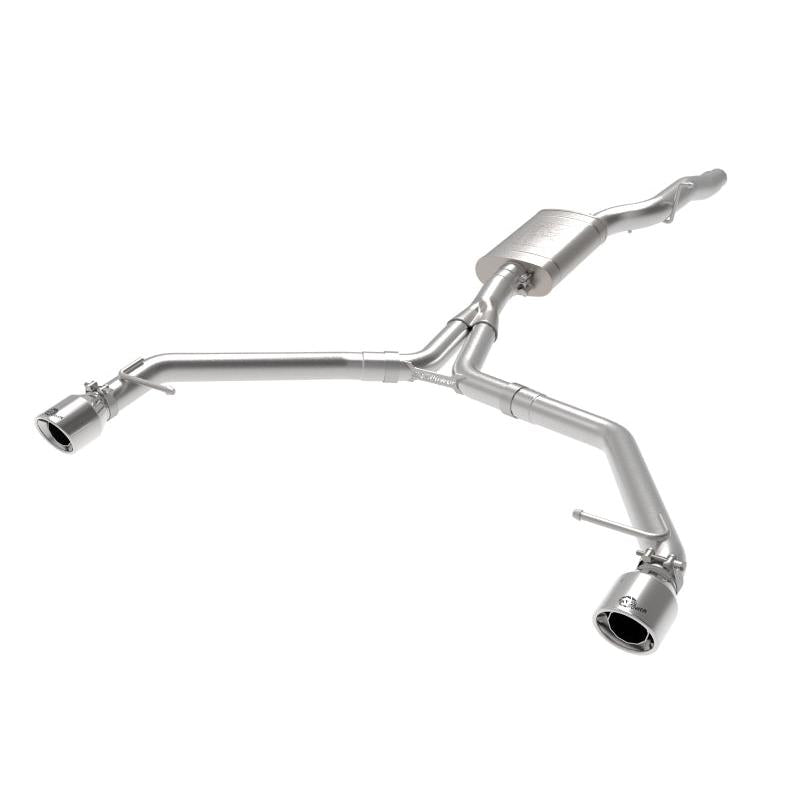 afe MACH Force-Xp 13-16 Audi Allroad L4 SS Axle-Back Exhaust w/ Polished Tips-SR1 Performance