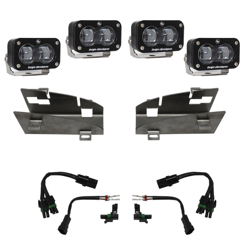 Baja Designs 19-22 Dodge RAM 1500 Rebel / 21-22 1500 TRX S2 SAE Dual Fog Pocket Light Kit - Clear-SR1 Performance