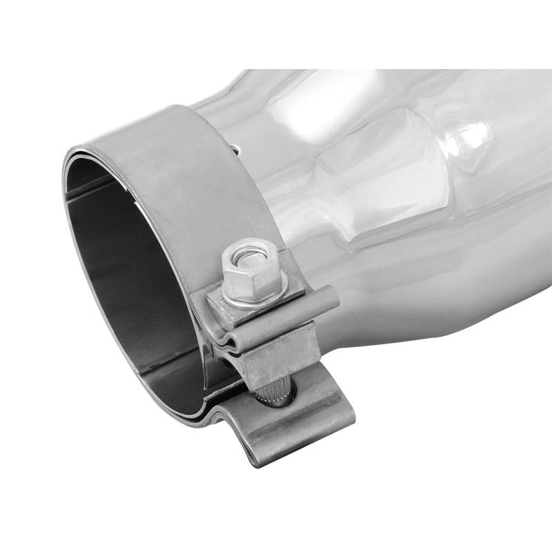 aFe MACH Force-Xp 3in Inlet x 4in Outlet x 9in Length 304 Stainless Steel Exhaust Tip Polished-SR1 Performance