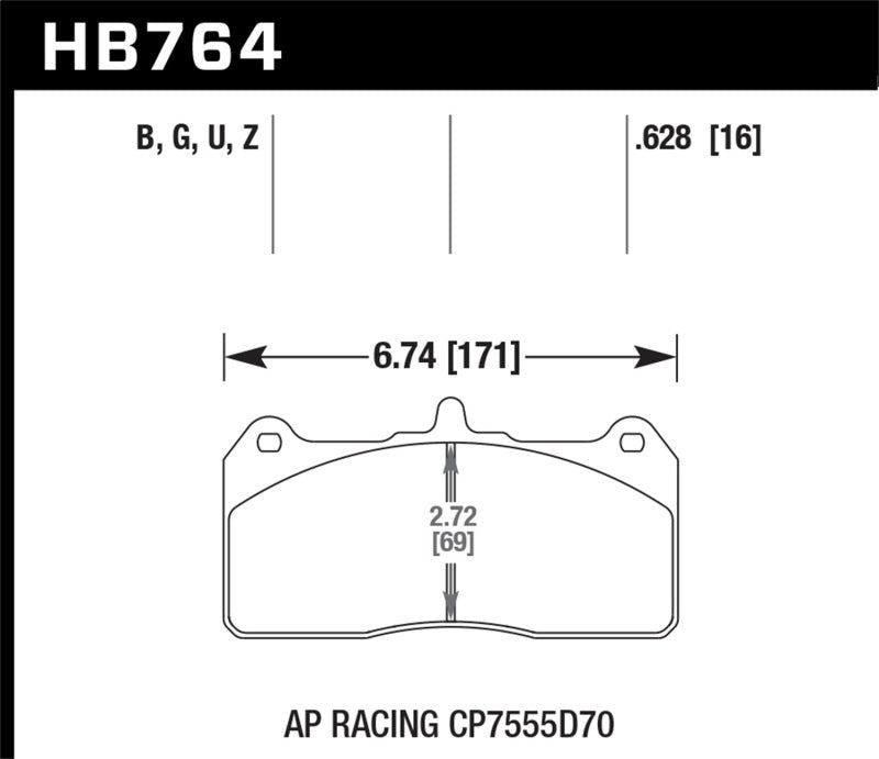 Hawk AP Racing Caliper w/ 36mm Rotor HPS 5.0 Performance Street Brake Pads-SR1 Performance