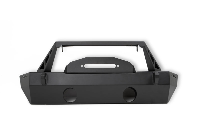 DV8 Offroad FS-25 Stubby Front Bumper with Plated Bull Bar for Jeep Wrangler & Gladiator