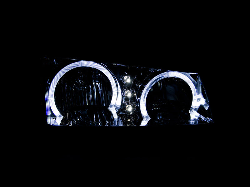 ANZO 2003-2006 Chevrolet Silverado 1500 Crystal Headlights w/ Halo Black-SR1 Performance