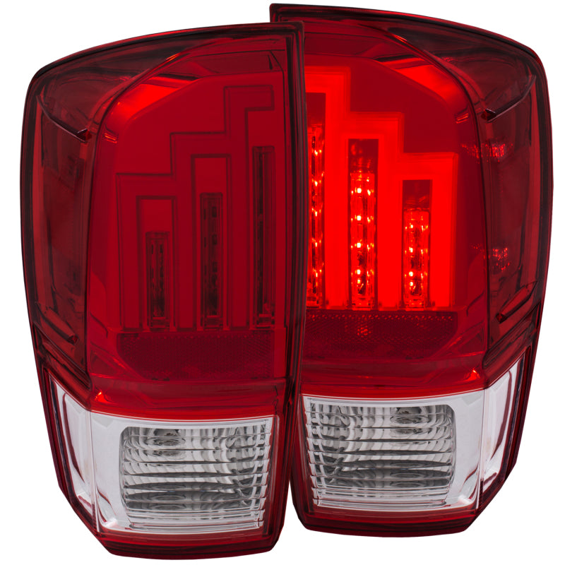 ANZO 2016-2017 Toyota Tacoma LED Taillights Red/Clear-SR1 Performance