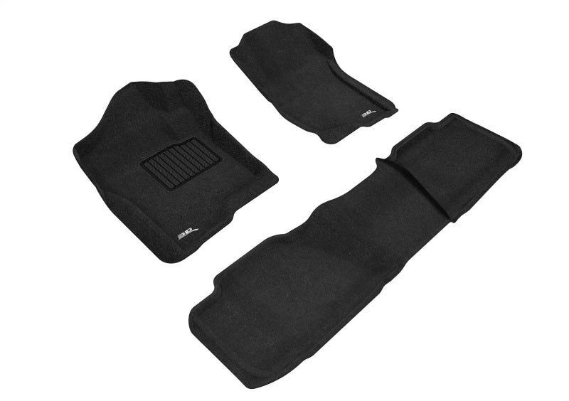 3D Maxpider 07-14 Chevrolet Tahoe With Bench 2nd Row Elegant 1st 2nd Row - Floor Mat Set (Black)-SR1 Performance