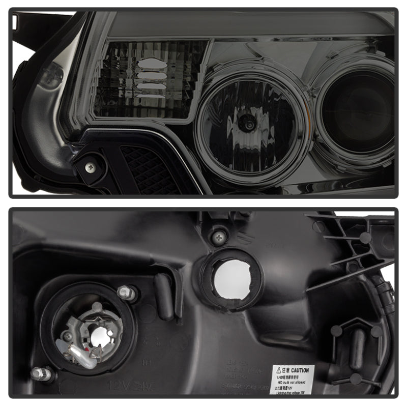 Spyder Toyota Tacoma 12-16 Projector Headlights Light Bar DRL Smoke PRO-YD-TT12-LBDRL-SM-SR1 Performance