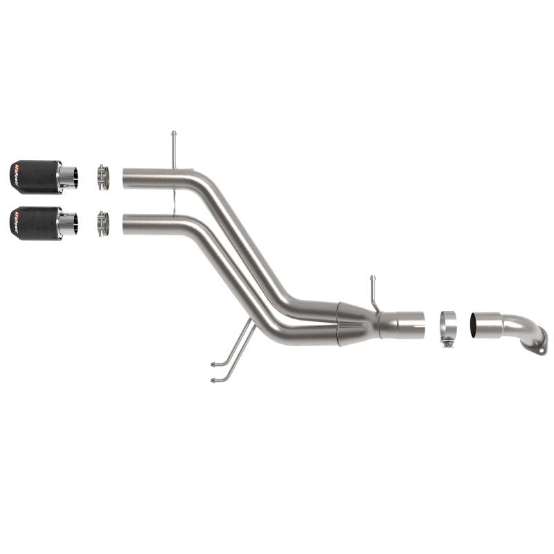 aFe Takeda 13-17 Hyundai Veloster L4-1.6L 2-1/2in 304 SS Axle-Back Exhaust w/ Carbon Fiber Tips-SR1 Performance