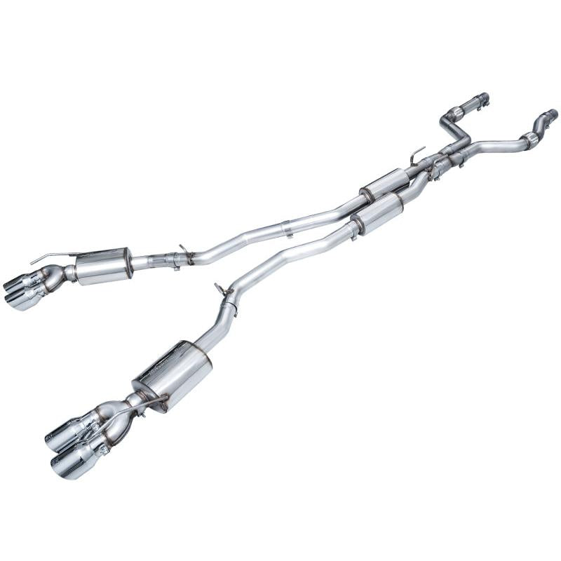 AWE Tuning 2020+ Ford Explorer ST Touring Edition Exhaust w/ Chrome Silver Tips-SR1 Performance