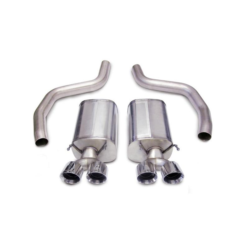 Corsa 2006-2013 Chevrolet Corvette C6 Z06 7.0L V8 Polished Sport Axle-Back Exhaust-SR1 Performance
