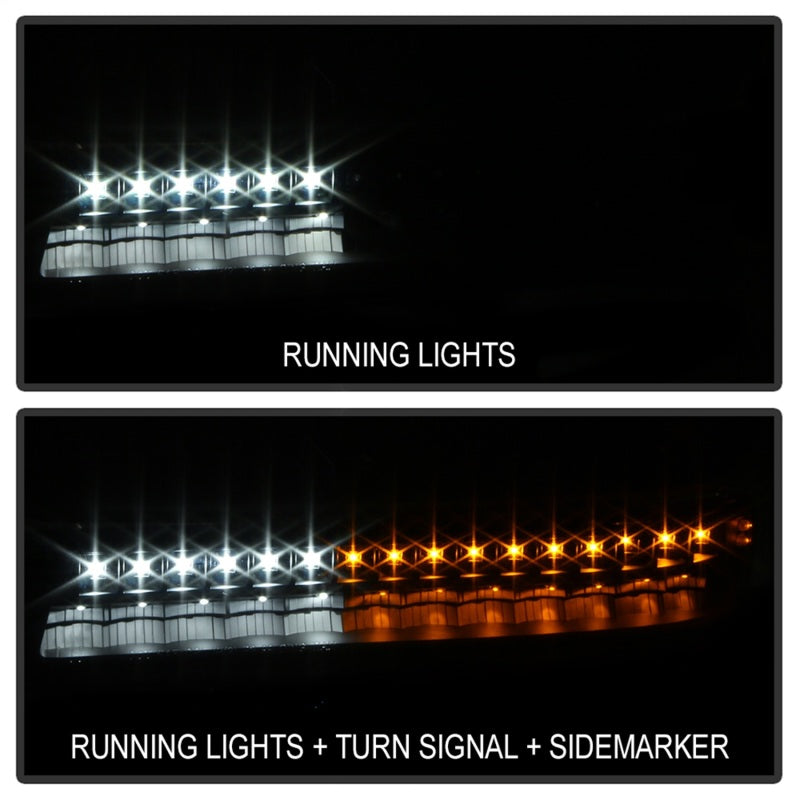 xTune GMC Sierra 99-06 /Yukon 00-06 Headlights & LED Bumper Lights - Black HD-JH-GS99-LED-SET-BK-SR1 Performance