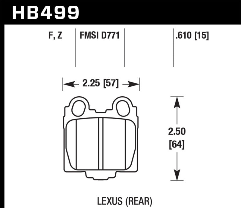 Hawk 00-05 Lexus IS300 HPS Street Rear Brake Pads-SR1 Performance