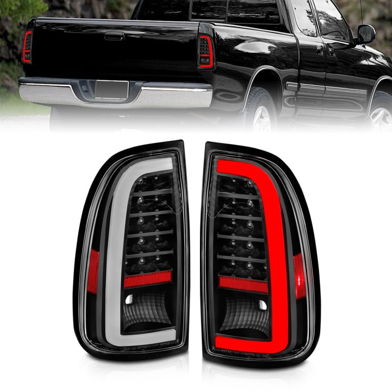 ANZO 00-06 Toyota Tundra LED Taillights w/ Light Bar Black Housing Clear Lens-SR1 Performance