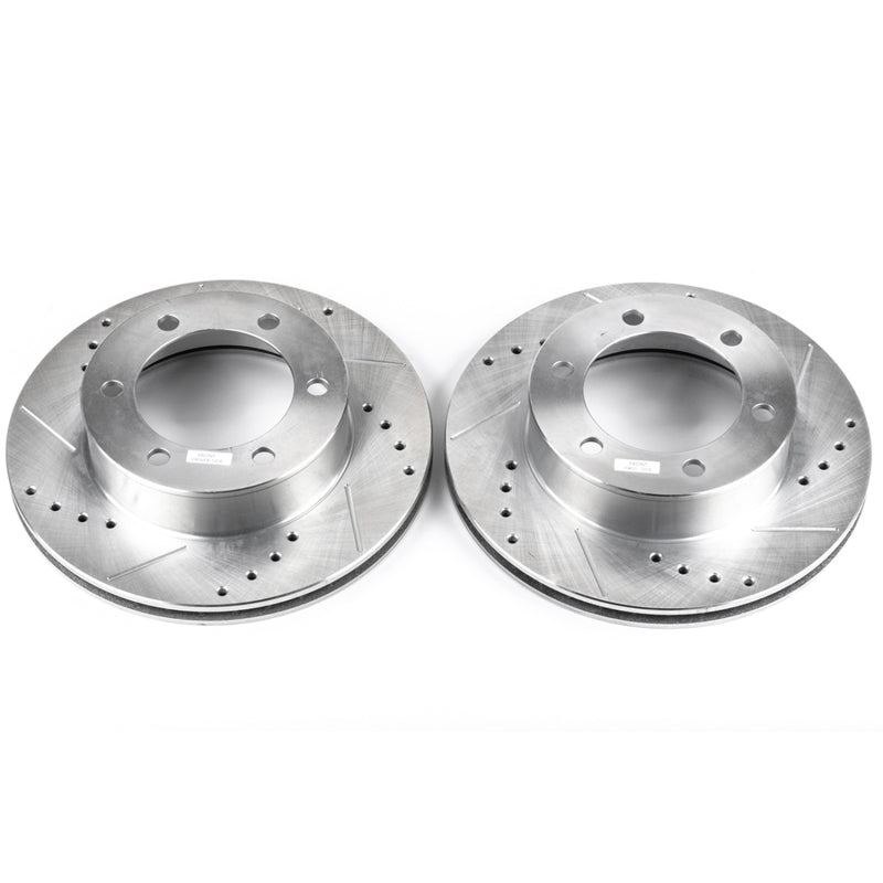 Power Stop 96-02 Toyota 4Runner Front Evolution Drilled & Slotted Rotors - Pair-SR1 Performance