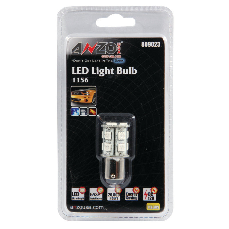 ANZO LED Bulbs Universal LED 1156 Amber - 13 LEDs 1 3/4in Tall-SR1 Performance
